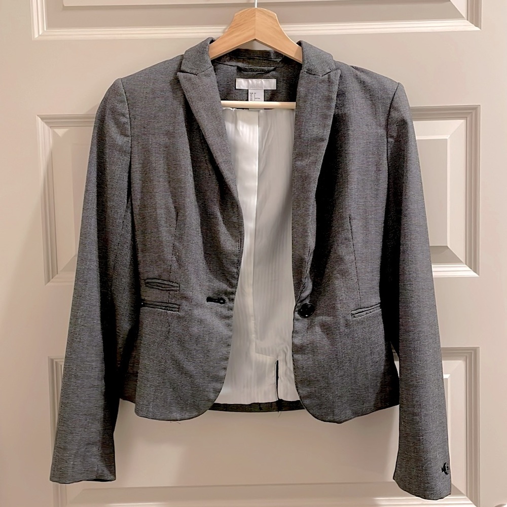 H&M Gray Patterned Blazer - Picture 1 of 4
